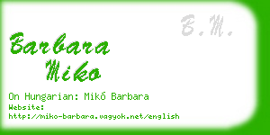 barbara miko business card